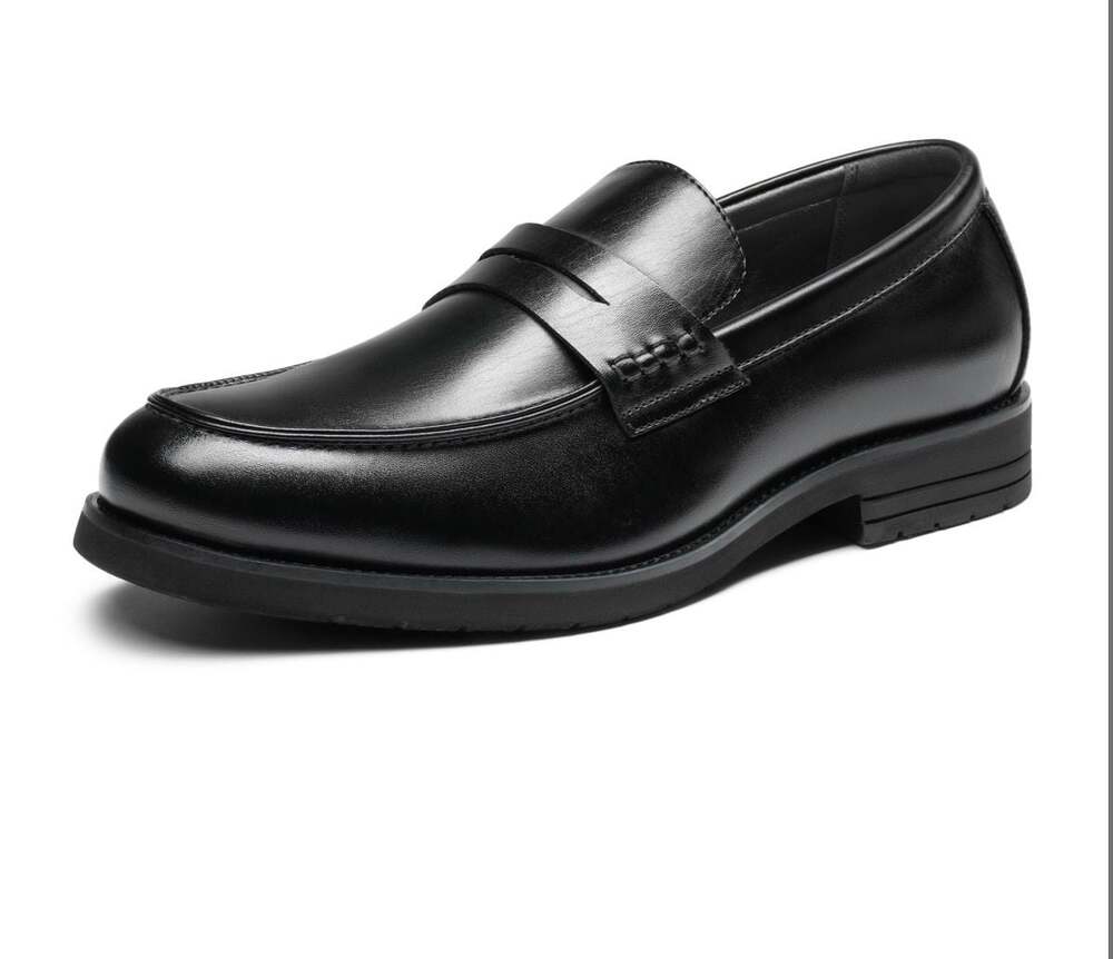 Bruno Marc Men’s Dress Penny Loafers Size 9 Black Slip-On Formal Business Shoes